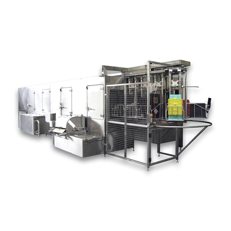 Lavadora de contenedores hospitalarios